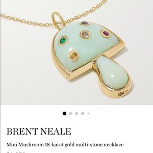 Authentic Brent Neale mushroom pendant necklace